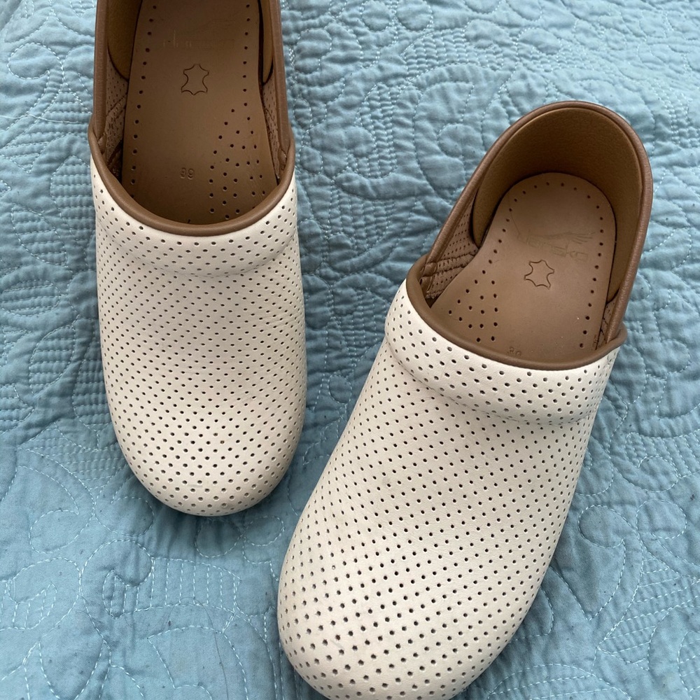 Dansko White Clogs